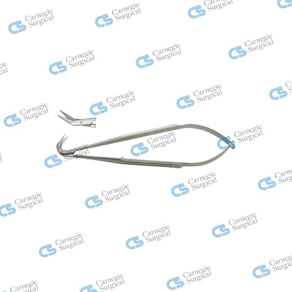 JACOBSON Micro scissors flat handle delicate blades 25 deg angled