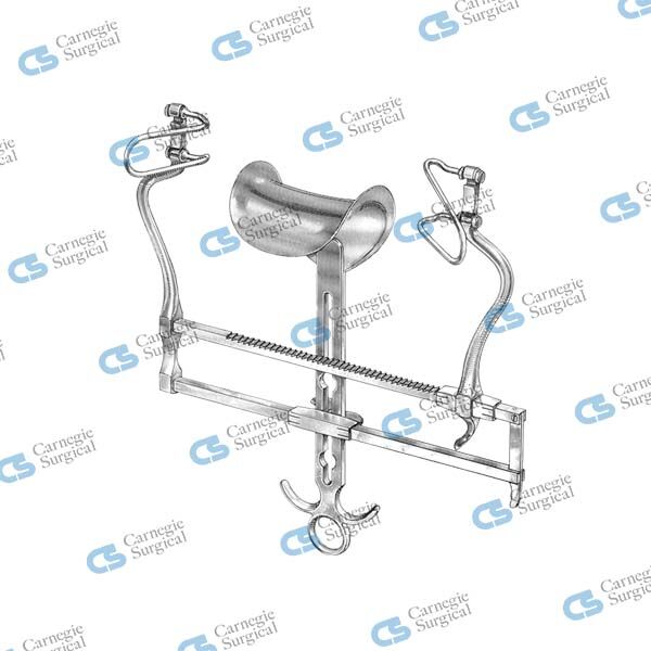 BALFOUR Retractor complete with fenestrated blades