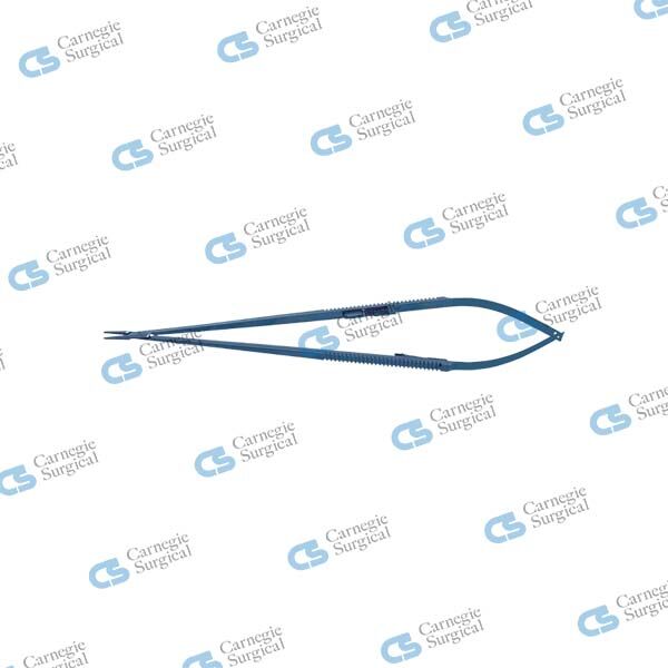 Micro Needle holder flat handle titanium straight diamond coated jaws with lock