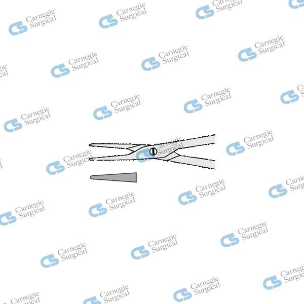 Micro needle holder flat handle stream lined titanium straight