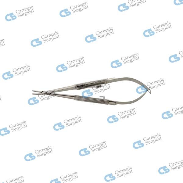 BARRAQUER Micro needle holder round handle smooth jaws