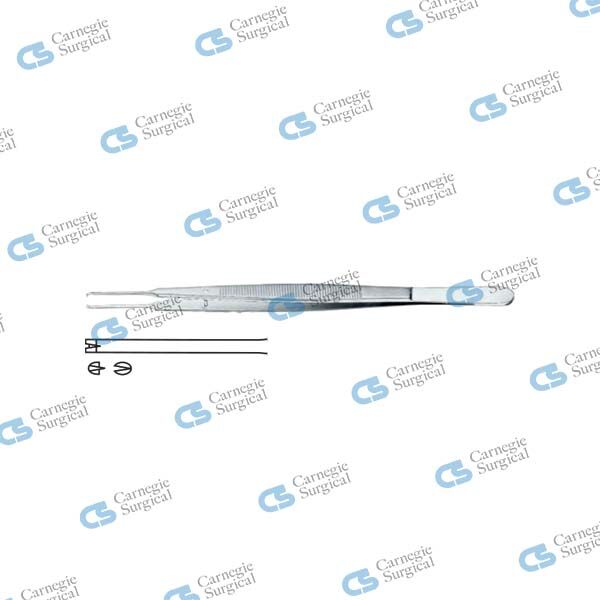 GERALD Tissue forceps 1x2 teeth straight