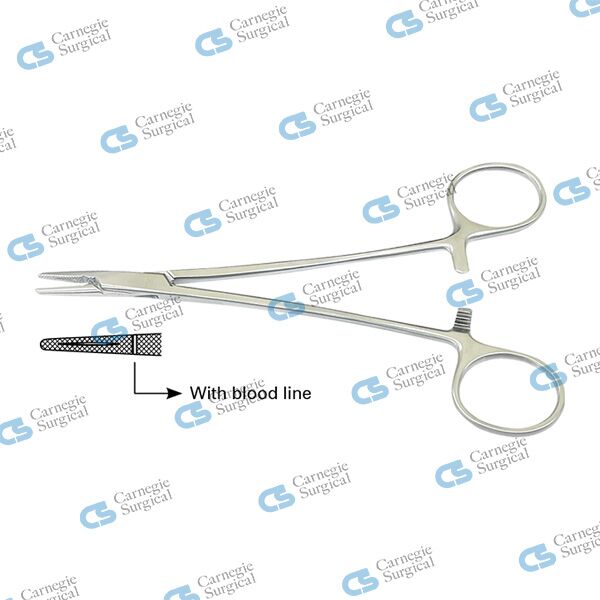 CRILE WOOD Needle holder with blood line