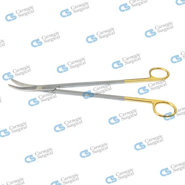Z-Parametrium scissors extra long, gold rings TC