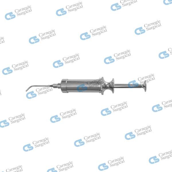 Water syringe complete with one luer-lock cannula self filling, all metal, 10 ml
