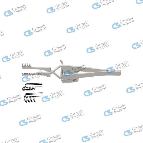 KAUPP Skin retractor sharp prongs